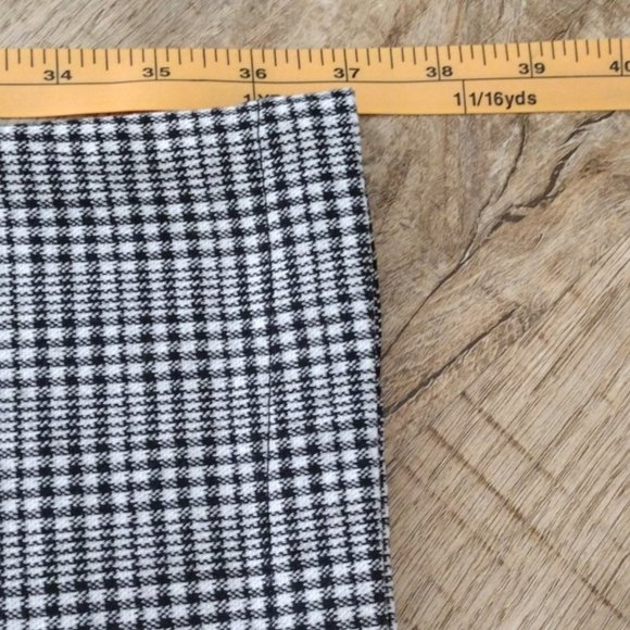 WILD Fable Zip front checked‎ wide leg cropped pants 25" Inseam no pockets XL - Picture 4 of 10